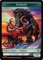 Elephant // Treasure Double-Sided Token [Tarkir: Dragonstorm Tokens] | Magic Magpie
