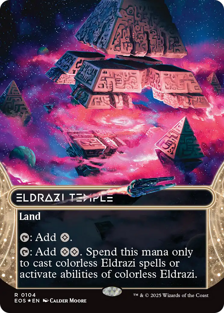 Eldrazi Temple (0104) (Borderless) (Galaxy Foil) [Edge of Eternities: Stellar Sights] | Magic Magpie