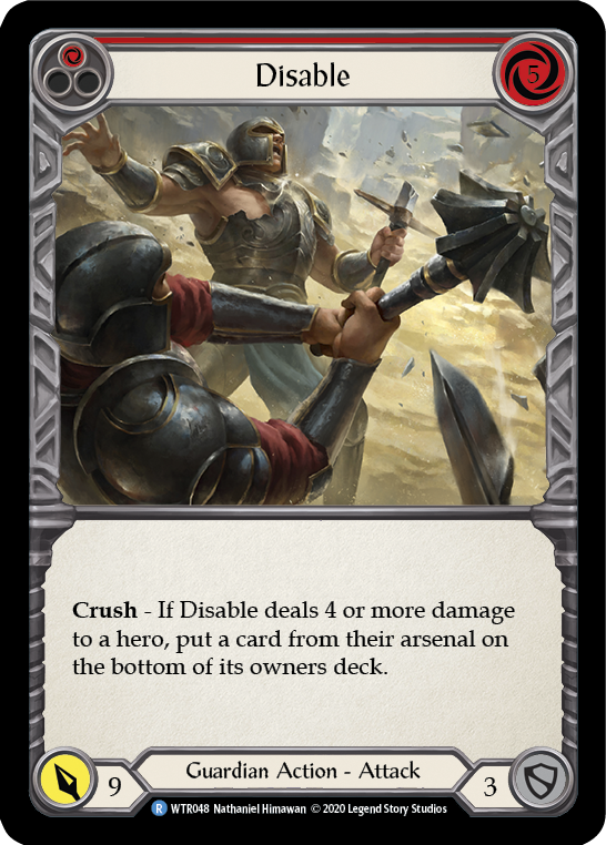 Disable (Red) [U-WTR048] (Welcome to Rathe Unlimited)  Unlimited Rainbow Foil | Magic Magpie