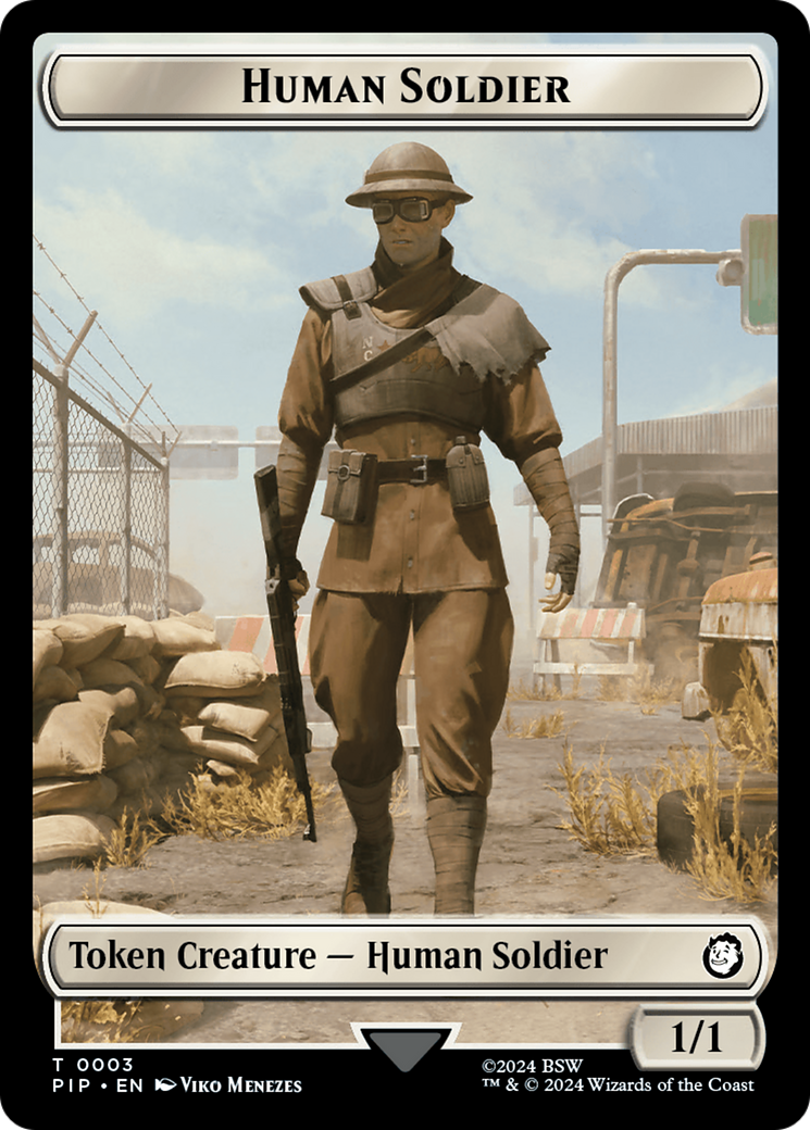 Food (0012) // Human Soldier Double-Sided Token [Fallout Tokens] | Magic Magpie