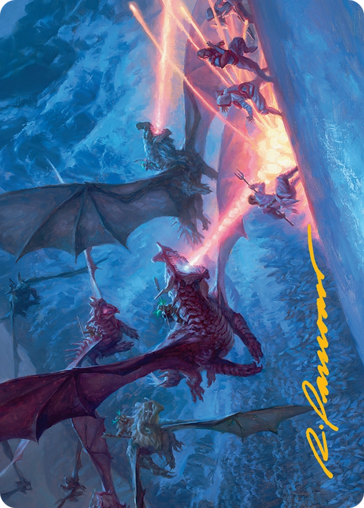Dragonback Assault Art Card (22/54) [Tarkir: Dragonstorm Art Series] | Magic Magpie