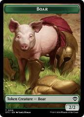 Boar // Drake Double-Sided Token [Outlaws of Thunder Junction Commander Tokens] | Magic Magpie