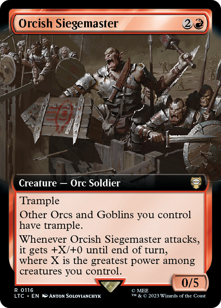 Orcish Siegemaster (Extended Art) [The Lord of the Rings: Tales of Middle-Earth Commander] | Magic Magpie