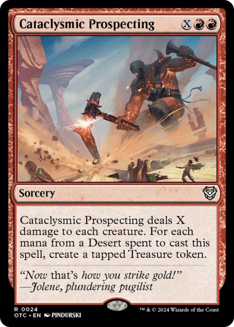 Cataclysmic Prospecting [Outlaws of Thunder Junction Commander] | Magic Magpie