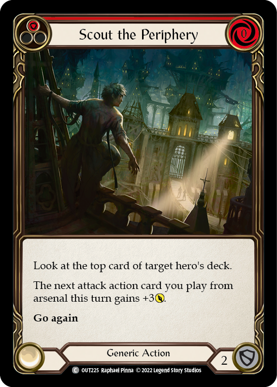 Scout the Periphery (Red) [OUT225] (Outsiders)  Rainbow Foil | Magic Magpie