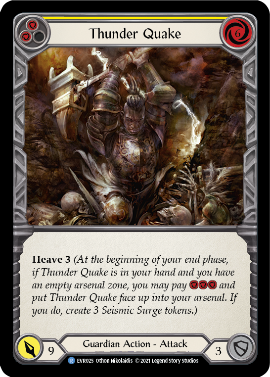 Thunder Quake (Yellow) [EVR025] (Everfest)  1st Edition Rainbow Foil | Magic Magpie