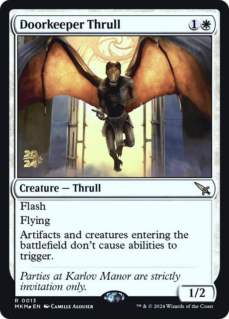 Doorkeeper Thrull [Murders at Karlov Manor Prerelease Promos] | Magic Magpie