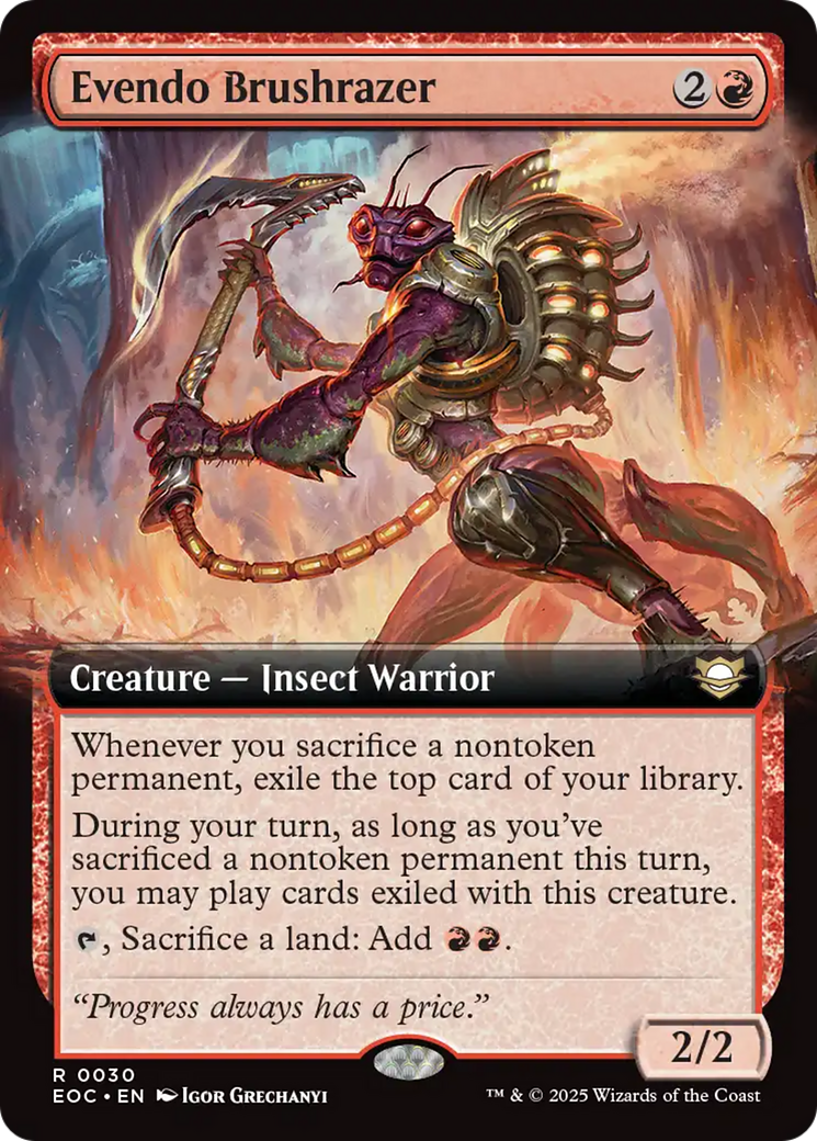 Evendo Brushrazer (Extended Art) [Edge of Eternities Commander] | Magic Magpie