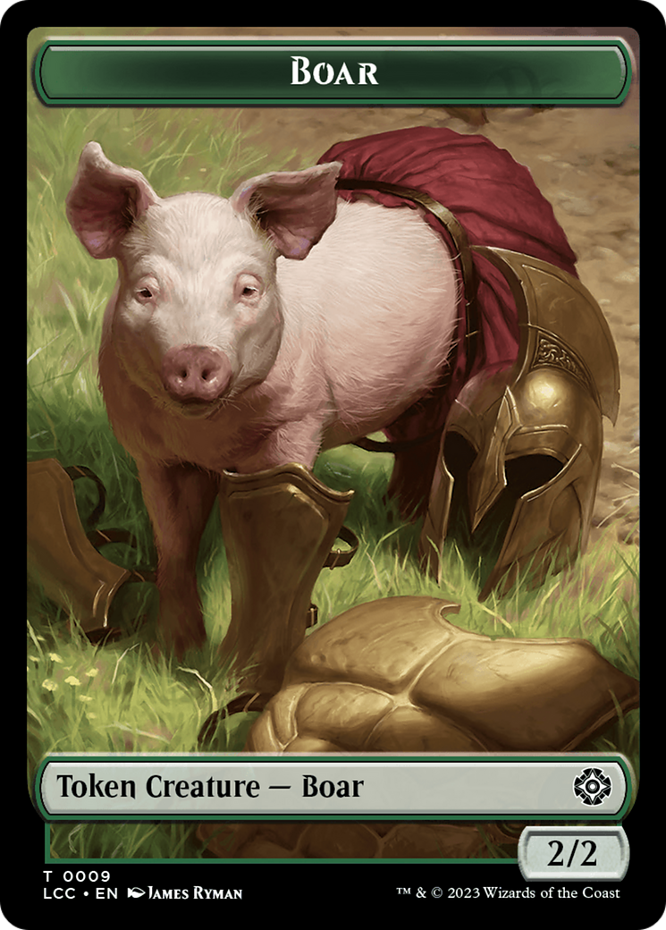 Boar // Merfolk (0003) Double-Sided Token [The Lost Caverns of Ixalan Commander Tokens] | Magic Magpie