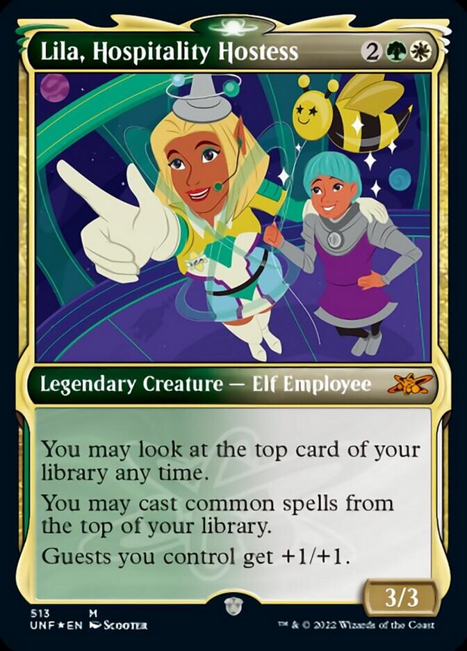 Lila, Hospitality Hostess (Showcase) (Galaxy Foil) [Unfinity] | Magic Magpie