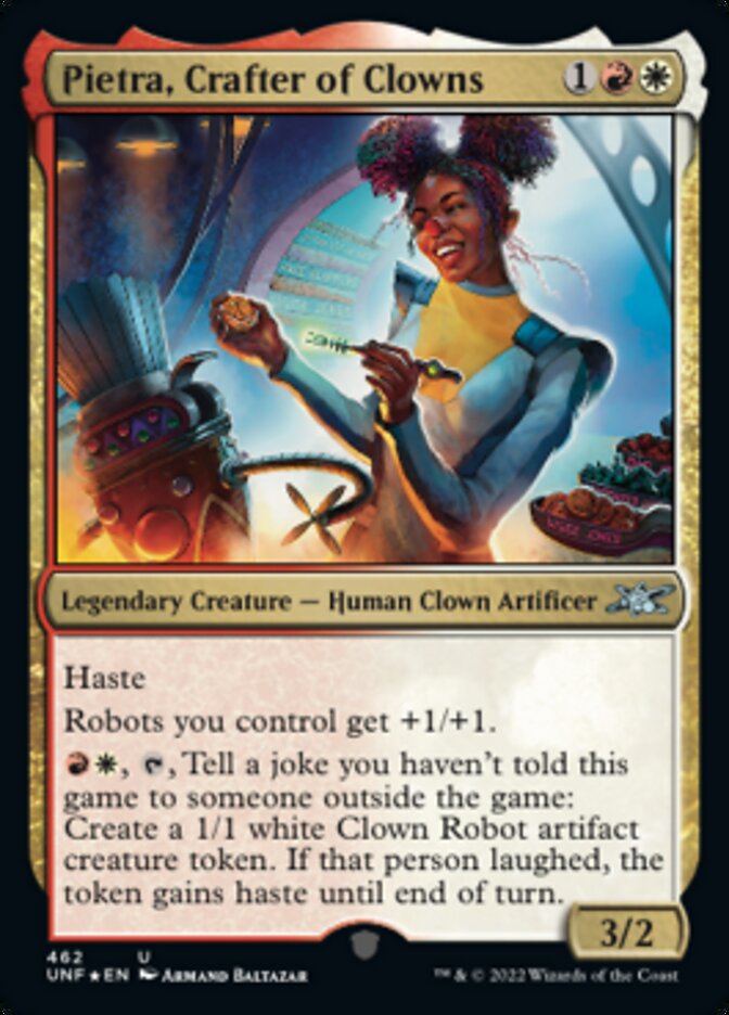 Pietra, Crafter of Clowns (Galaxy Foil) [Unfinity] | Magic Magpie