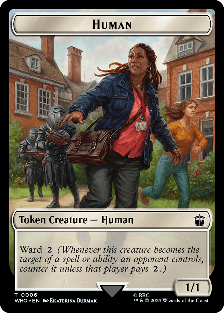 Human (0006) // Cyberman Double-Sided Token [Doctor Who Tokens] | Magic Magpie