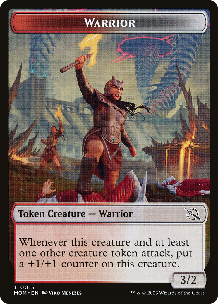 Warrior // Wrenn and Realmbreaker Emblem Double-Sided Token [March of the Machine Tokens] | Magic Magpie