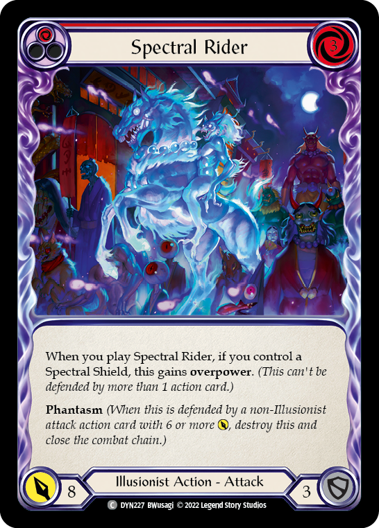 Spectral Rider (Red) [DYN227] (Dynasty)  Rainbow Foil | Magic Magpie