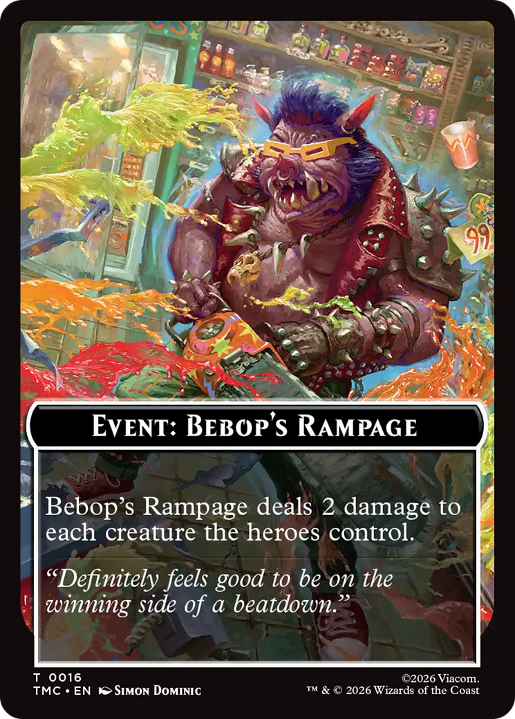 Event: Bebop's Rampage [Teenage Mutant Ninja Turtles Commander Tokens] | Magic Magpie
