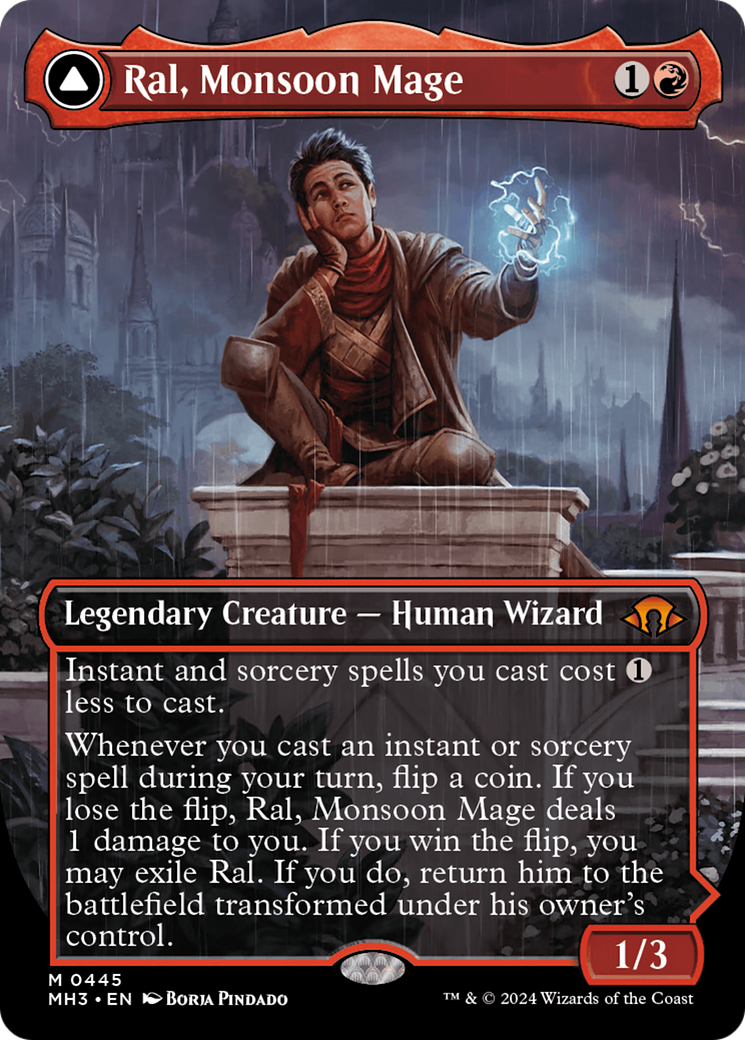 Ral, Monsoon Mage // Ral, Leyline Prodigy (Borderless) [Modern Horizons 3] | Magic Magpie