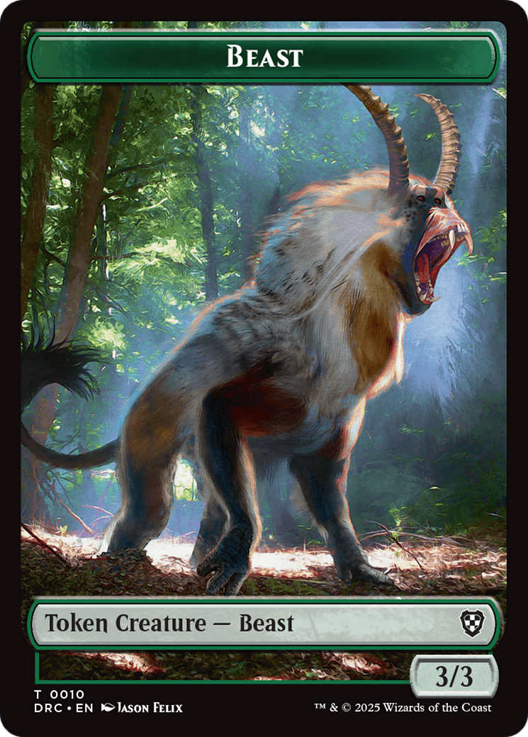 Beast (0010) // Beast (0011) Double-Sided Token [Aetherdrift Commander] | Magic Magpie