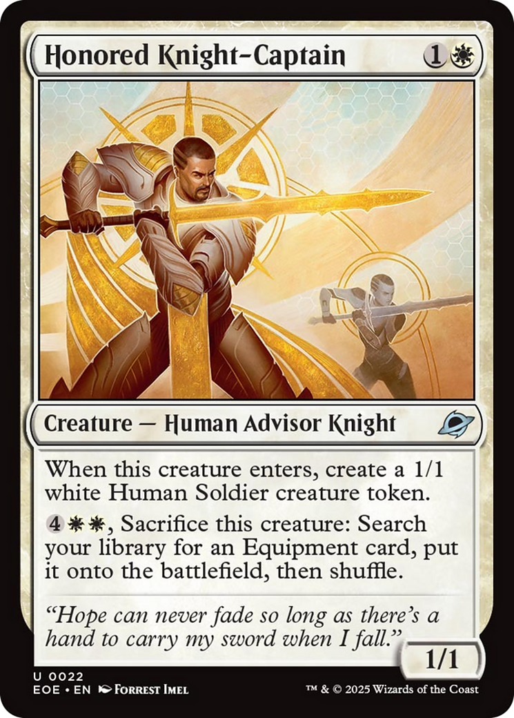 Honored Knight-Captain [Edge of Eternities] | Magic Magpie