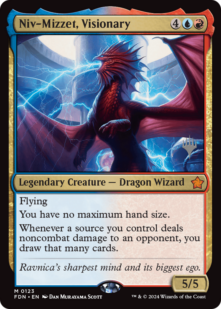 Niv-Mizzet, Visionary (Promo Pack) [Duskmourn: House of Horror Promos] | Magic Magpie