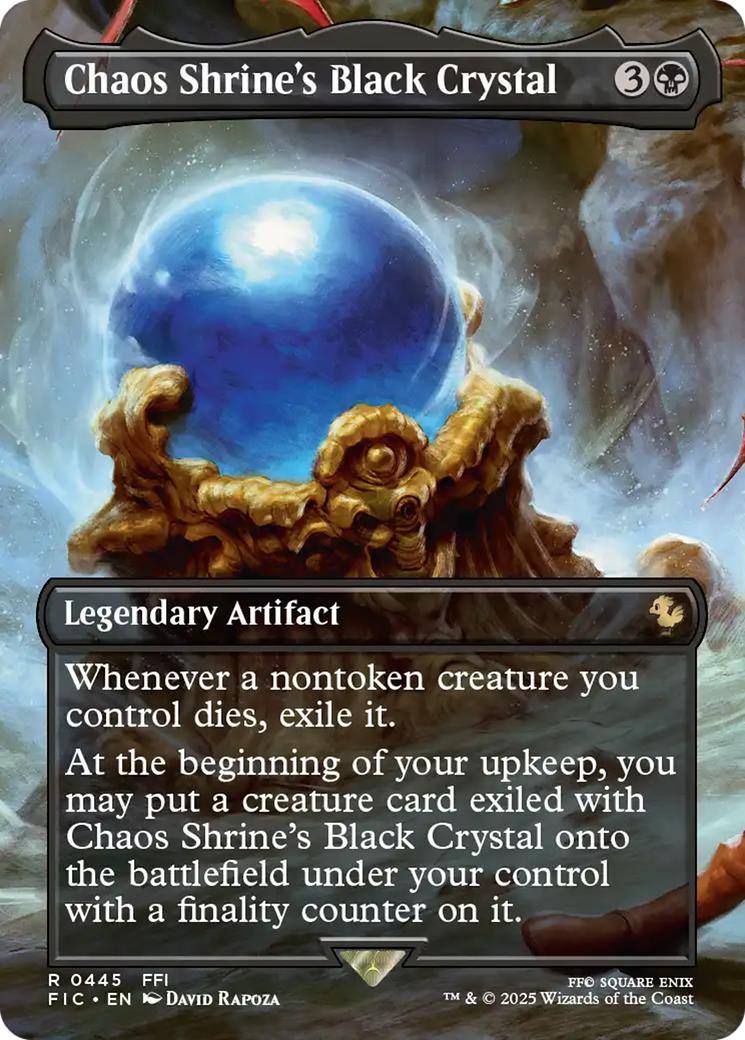Chaos Shrine's Black Crystal (Borderless) [FINAL FANTASY Commander] | Magic Magpie