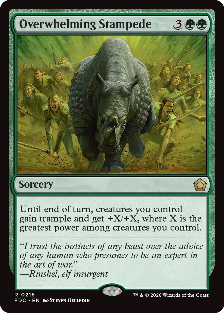 Overwhelming Stampede [Foundations Commander] | Magic Magpie