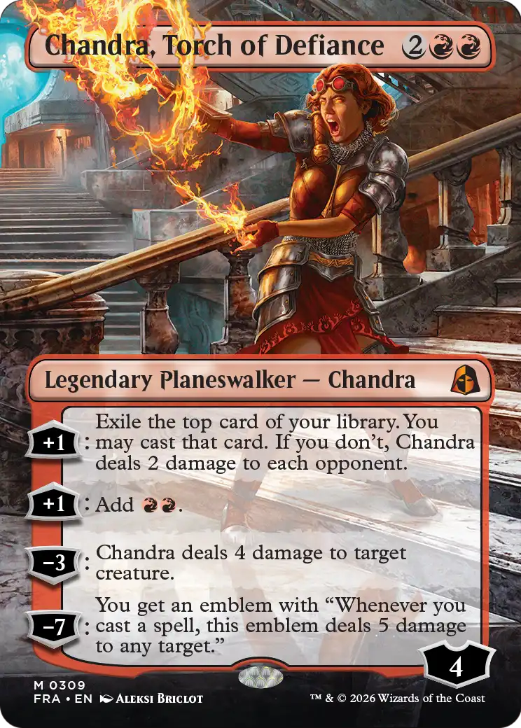 Chandra, Torch of Defiance (Borderless) [Reality Fracture] | Magic Magpie