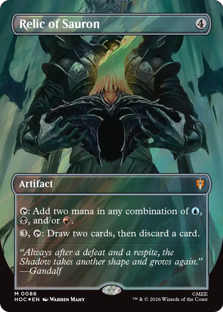 Relic of Sauron (Borderless) (Surge Foil) [The Hobbit: Eternal-Legal] | Magic Magpie