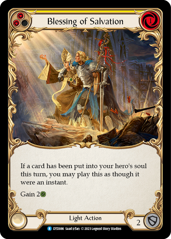 Blessing of Salvation (Yellow) [DTD086] (Dusk Till Dawn)  Rainbow Foil | Magic Magpie