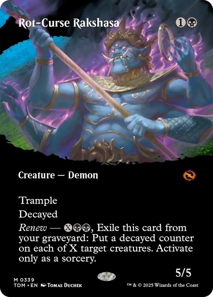 Rot-Curse Rakshasa (Borderless) [Tarkir: Dragonstorm] | Magic Magpie