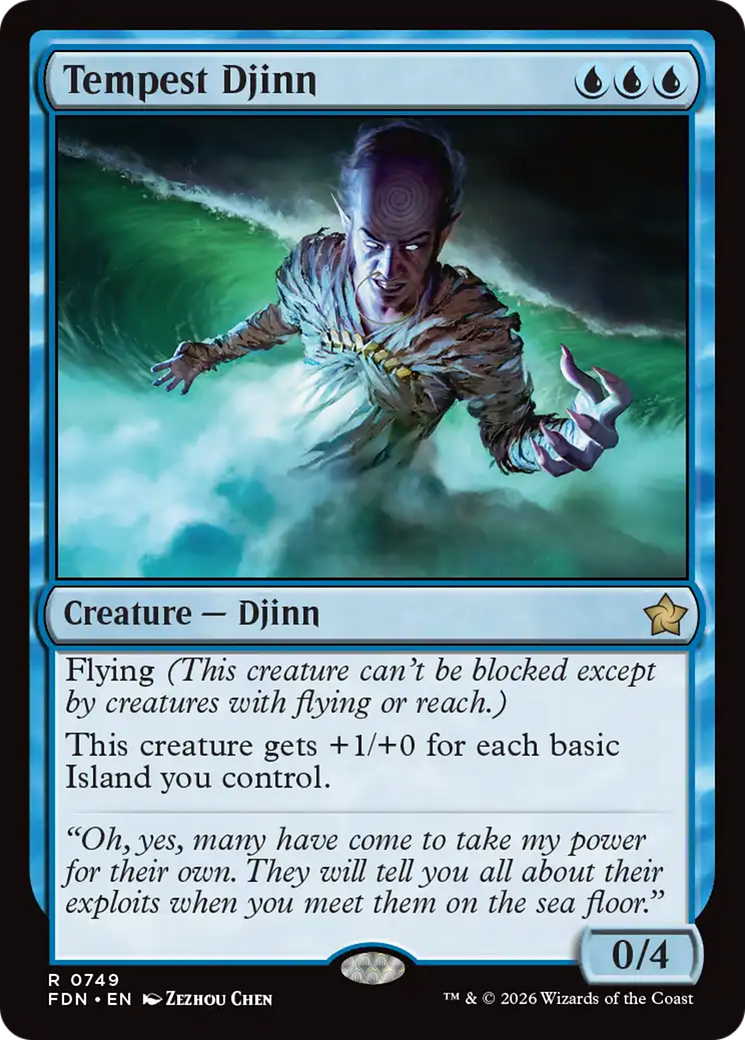 Tempest Djinn (0749) [Foundations] | Magic Magpie