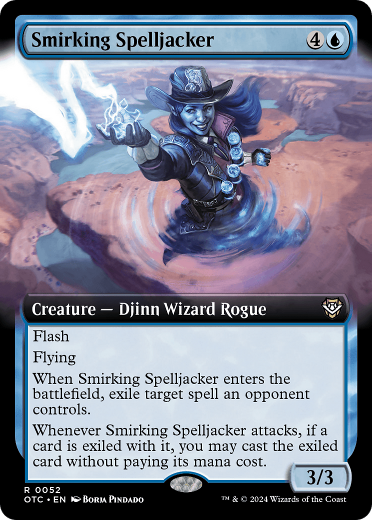 Smirking Spelljacker (Extended Art) [Outlaws of Thunder Junction Commander] | Magic Magpie