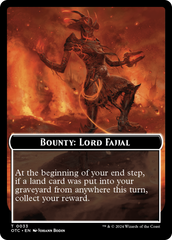 Bounty: Lord Fajjal // Bounty Rules Double-Sided Token [Outlaws of Thunder Junction Commander Tokens] | Magic Magpie