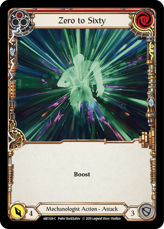 Zero to Sixty (Red) [ARC026-C] (Arcane Rising)  1st Edition Rainbow Foil | Magic Magpie