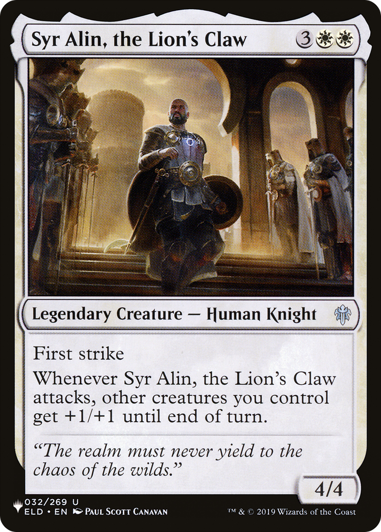 Syr Alin, the Lion's Claw [The List Reprints] | Magic Magpie