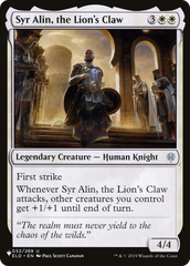 Syr Alin, the Lion's Claw [The List Reprints] | Magic Magpie