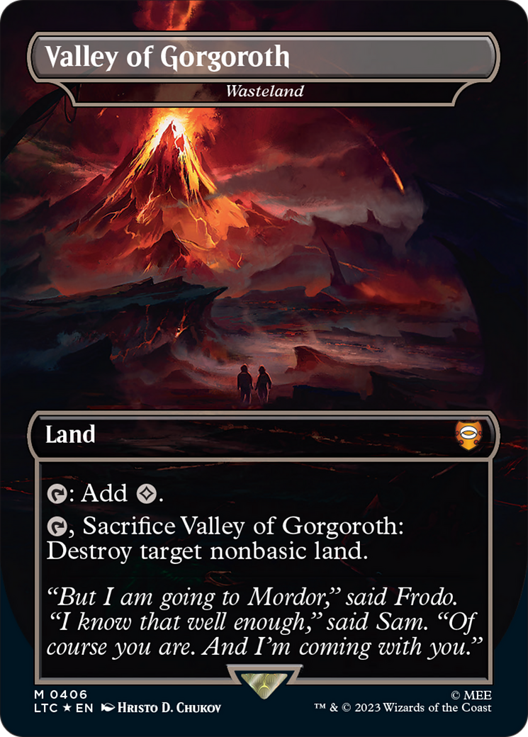 Valley of Gorgoroth - Wasteland (Surge Foil Realms and Relics) [The Lord of the Rings: Tales of Middle-Earth Commander] | Magic Magpie