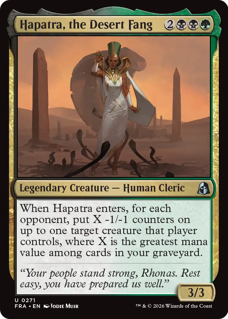 Hapatra, the Desert Fang [Reality Fracture] | Magic Magpie