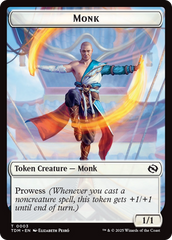 Copy // Monk Double-Sided Token [Tarkir: Dragonstorm Tokens] | Magic Magpie