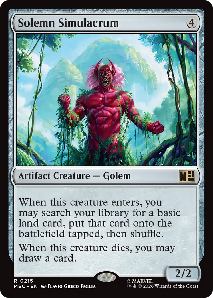 Solemn Simulacrum (Surge Foil) [Marvel Super Heroes Commander] | Magic Magpie