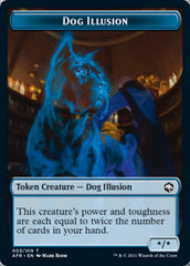 Dog Illusion // Boo Double-Sided Token [Dungeons & Dragons: Adventures in the Forgotten Realms Tokens] | Magic Magpie