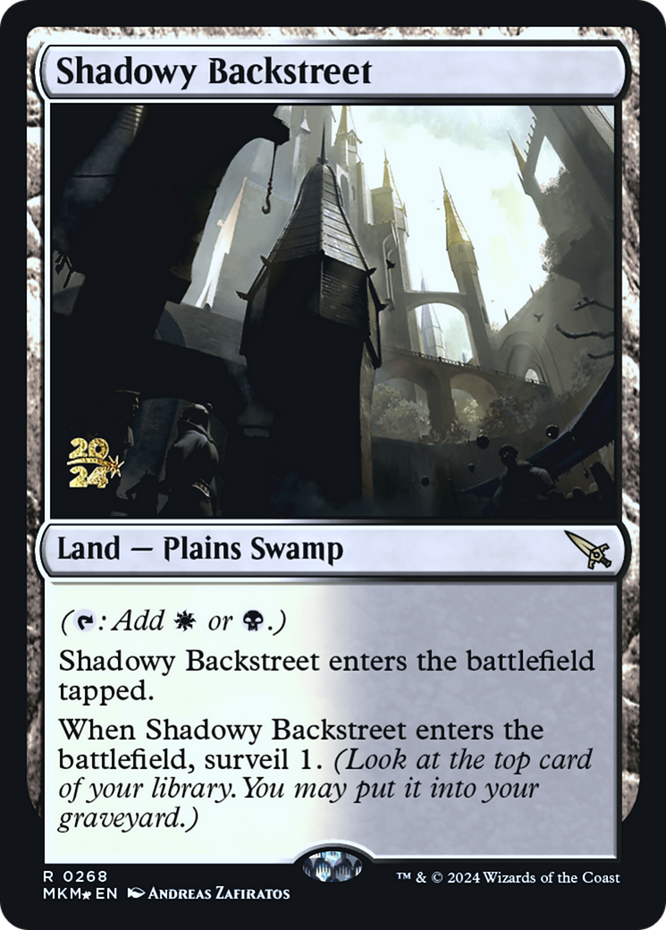 Shadowy Backstreet [Murders at Karlov Manor Prerelease Promos] | Magic Magpie