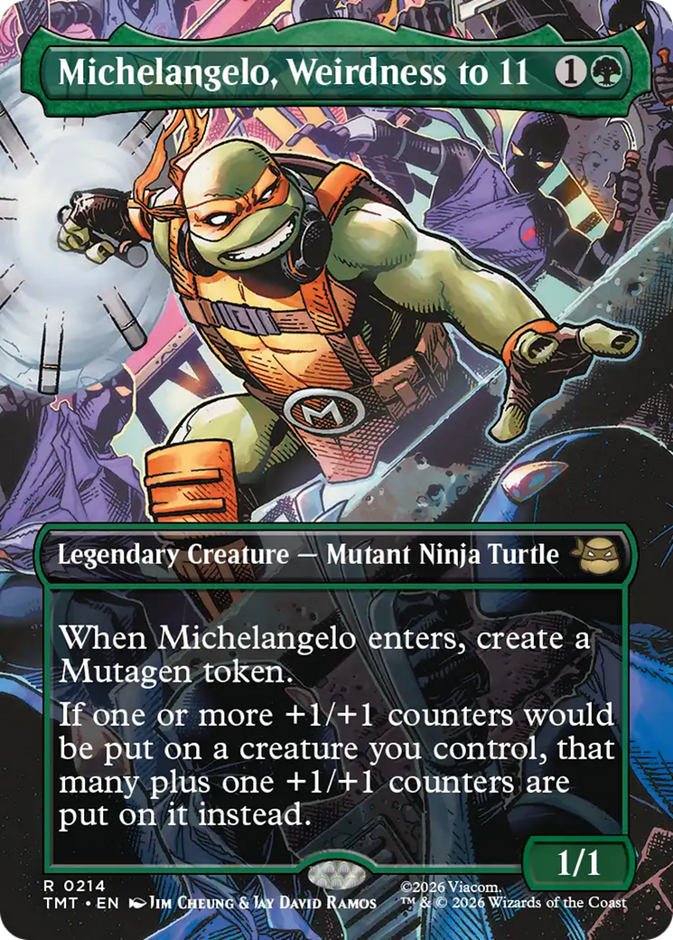 Michelangelo, Weirdness to 11 (Borderless) [Teenage Mutant Ninja Turtles] | Magic Magpie