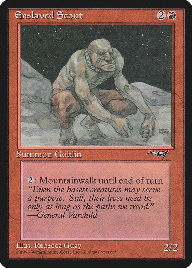 Enslaved Scout (Crouching) [Alliances] | Magic Magpie