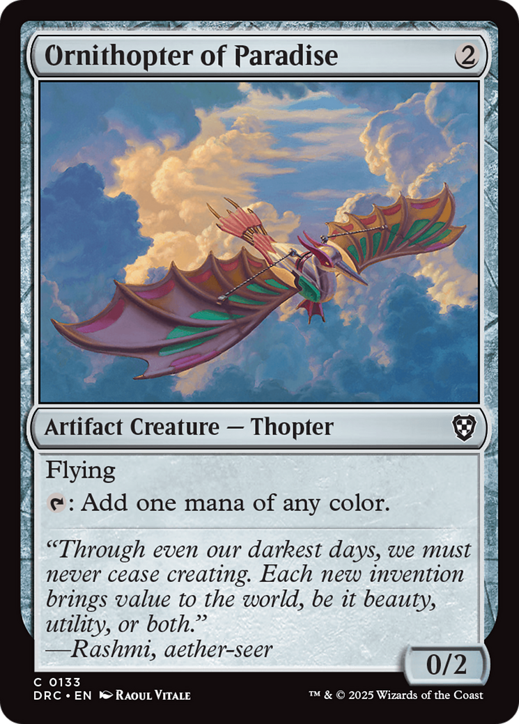 Ornithopter of Paradise [Aetherdrift Commander] | Magic Magpie