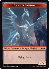 Dragon Illusion // Monk Double-Sided Token [Tarkir: Dragonstorm Commander Tokens] | Magic Magpie