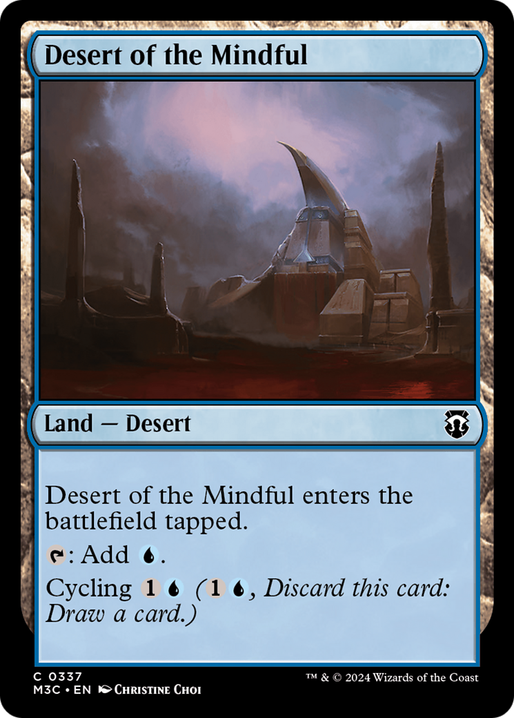 Desert of the Mindful (Ripple Foil) [Modern Horizons 3 Commander] | Magic Magpie