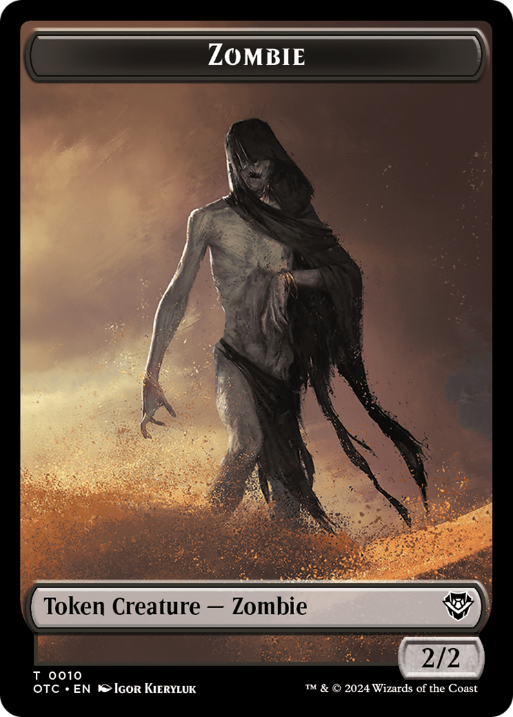 Zombie // Ox Warrior Double-Sided Token [Outlaws of Thunder Junction Commander Tokens] | Magic Magpie