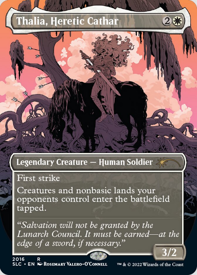 Thalia, Heretic Cathar (Borderless) [Secret Lair Countdown Kit] | Magic Magpie