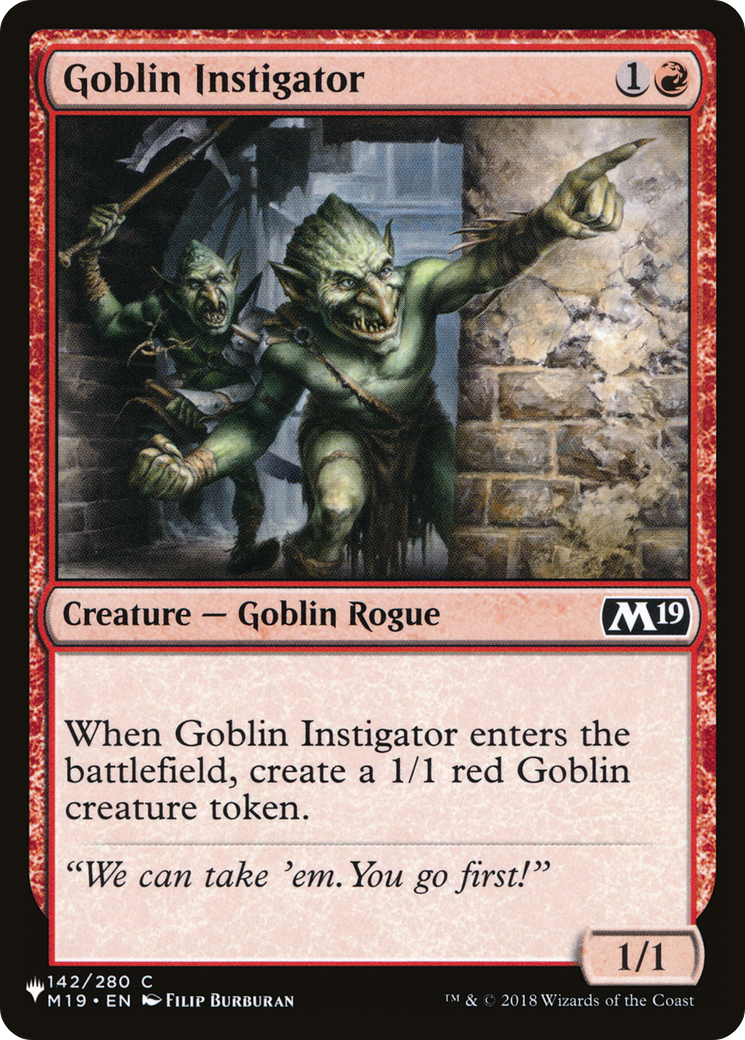 Goblin Instigator [The List Reprints] | Magic Magpie