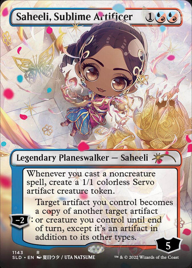 Saheeli, Sublime Artificer (Borderless) [Secret Lair Drop Series] | Magic Magpie